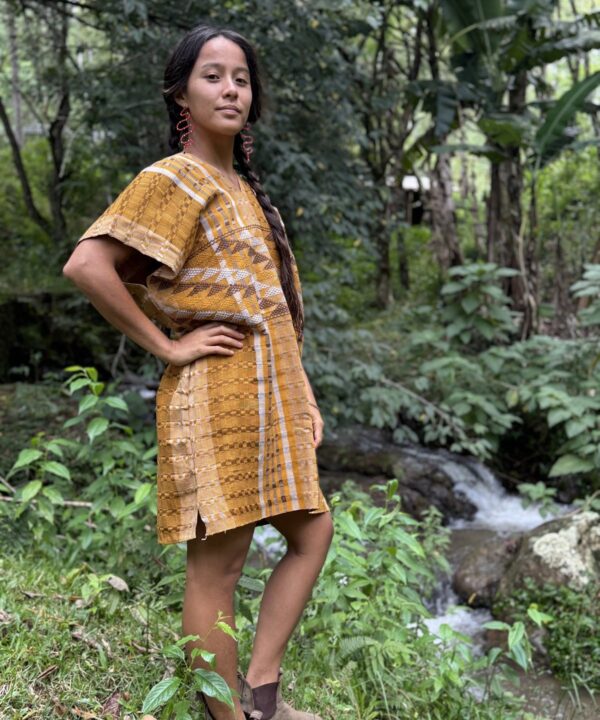 Huipil dress, orange