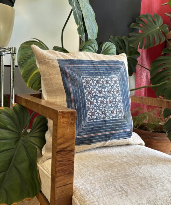 Hmong pillow case, beige